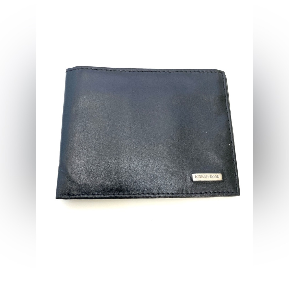 Michael Kors Men's Black Leather Bi-Fold Wallet
